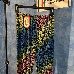 Rainbow Animal Print Leggings, Size 8-14, 15J-L026